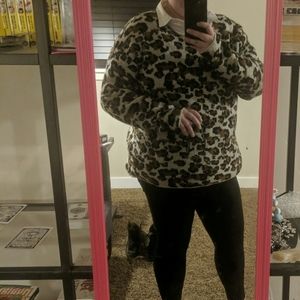Philosophy Leopard Print Crew Neck Sweater